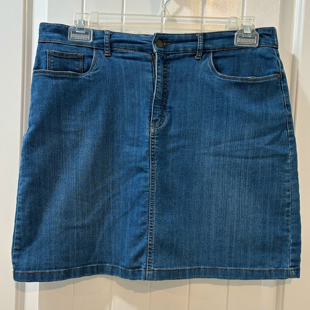 Croft & Barrow Blue Denim Skort
